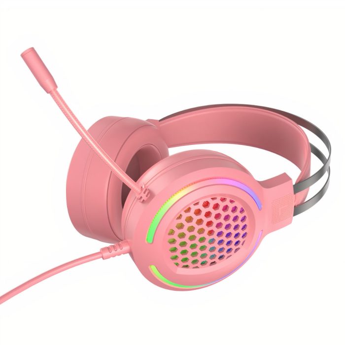 Pink Hollow Textured Headset - Image 3