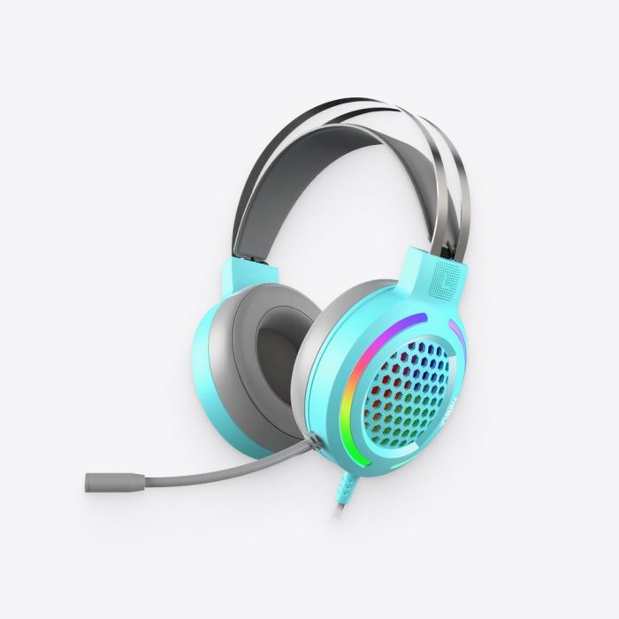 Blue Hollow Textured Headset