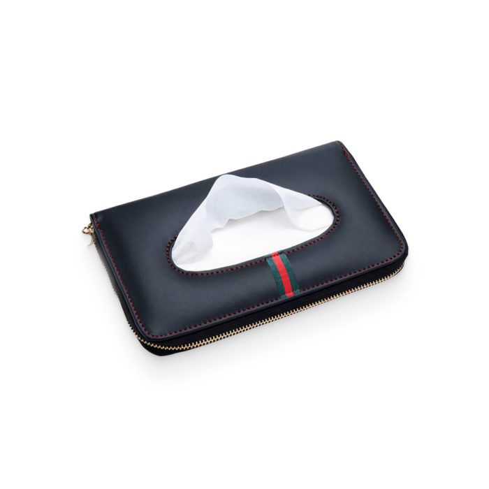 Polyurethane Leather Clutch Tissue Box Cover - Image 2