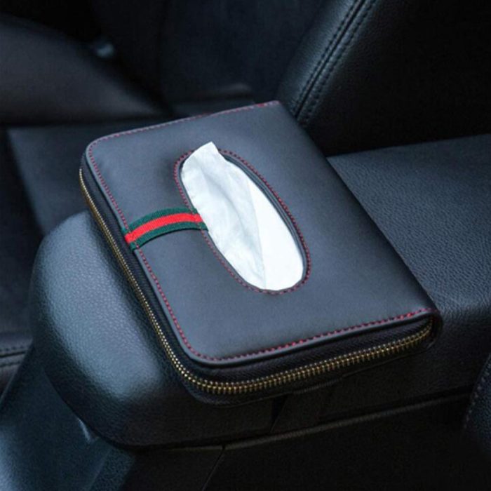 Polyurethane Leather Clutch Tissue Box Cover - Image 4